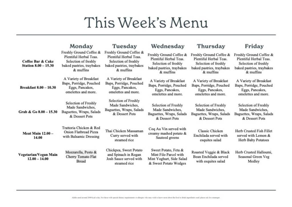 Week 4 new menu ny